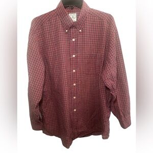 Brooks Brothers Casual Button Down Sport Shirt Size Large Plaid Red and Blue